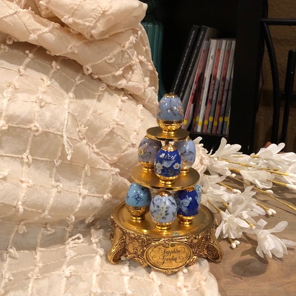 Faberge Accents Franklin Mint Sapphire Garden House Of Faberge